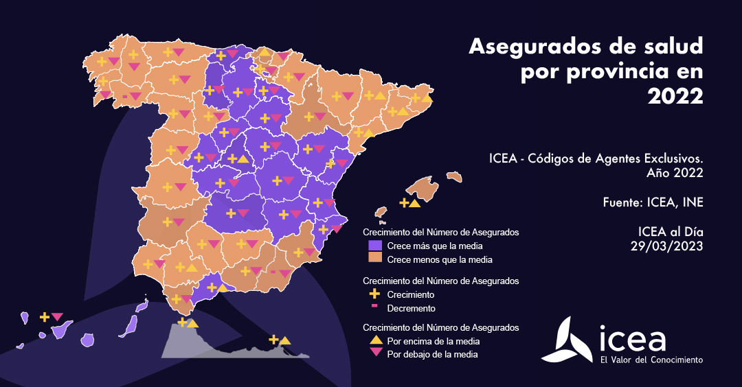 Asegurados de salud por provincia en 2022